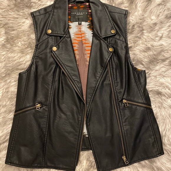 Faux Leather Moto Vest - Picture 4 of 4